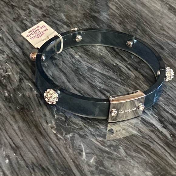 Lia Sophia Glazed Licorice Lucite Bangle Bracelet - Picture 1 of 5